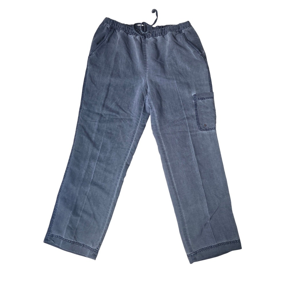 Bamboo Traders Denim Look Cargo Pants Petite S Coastal Grandma‎ Soft Utility